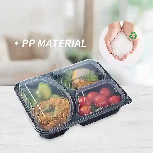 1000ml Black Food Container With Lids leak proof meal prep containers